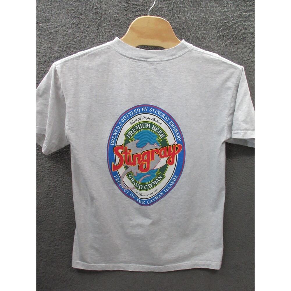 Stingray Brewery Shirt Mens XL Gray Cayman Islands Scuba Beer Tee Sun Island